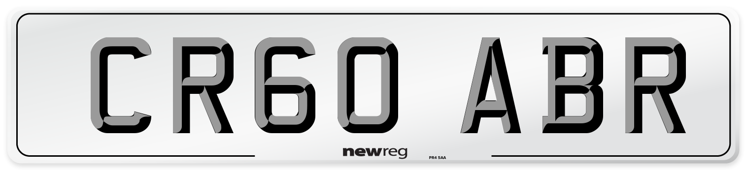 CR60 ABR Number Plate from New Reg